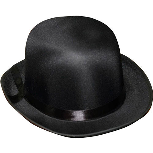 chapeau melon satin noir