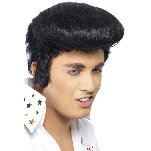 Black King Elvis wig
