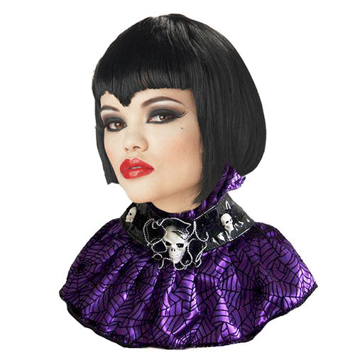Black purple gothic collar