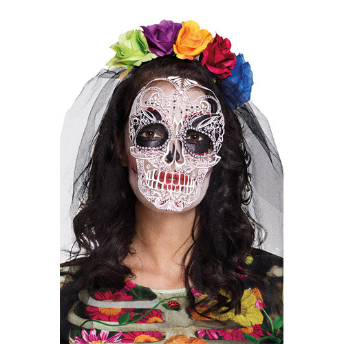 Flower Headband - Skeleton Mask - Calavera