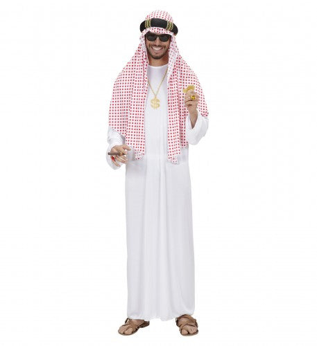 Déguisement homme cheik arabe rouge