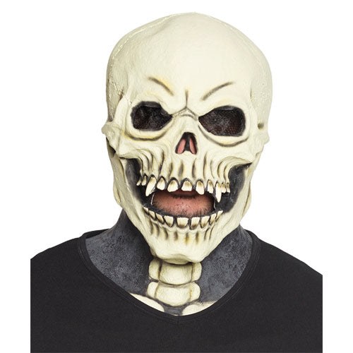 Latex skull mask with neck