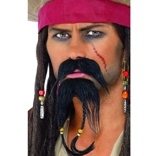 black pirate beard mustache
