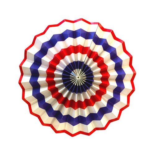 Blue-white-red rosette