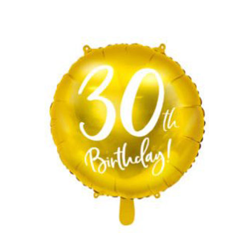 30th birthday balloon. Aluminum - Helium