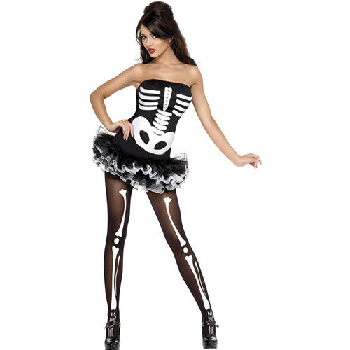 Women's Sexy Skeleton Tutu Costume