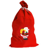 Decorated red Santa's sack