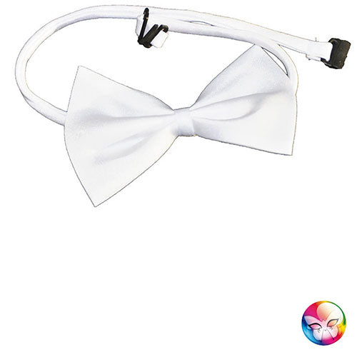 White adjustable bow tie