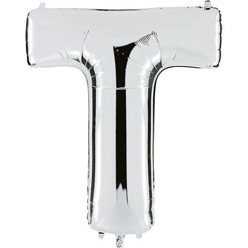 Metallic silver ball T, 102 cm