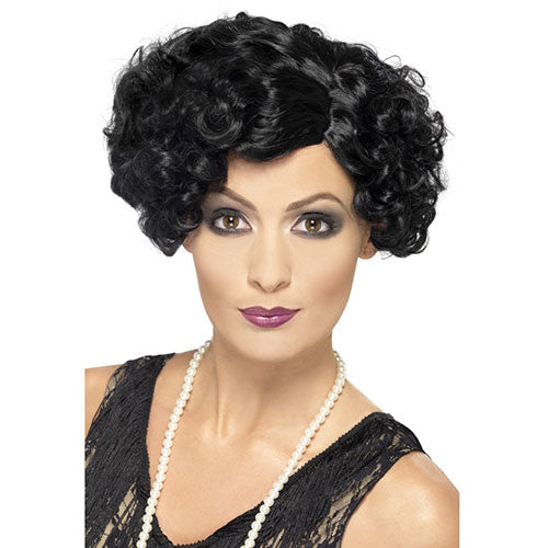 Black charleston wig