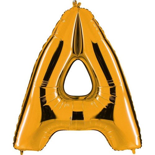 Letter A gold metallic balloon, 102cm