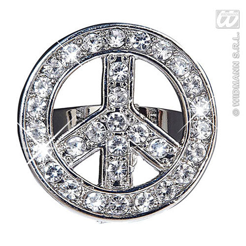 Rhinestone hippie ring