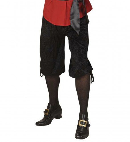 Men's black velvet pirate boxer shorts