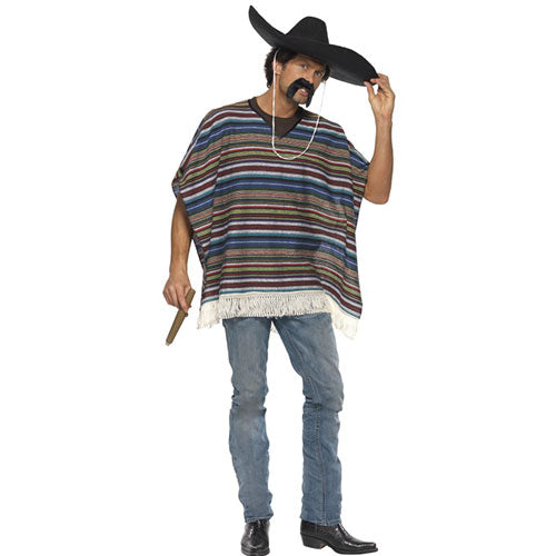 Authentic poncho men's costume