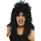 Black hard rock wig