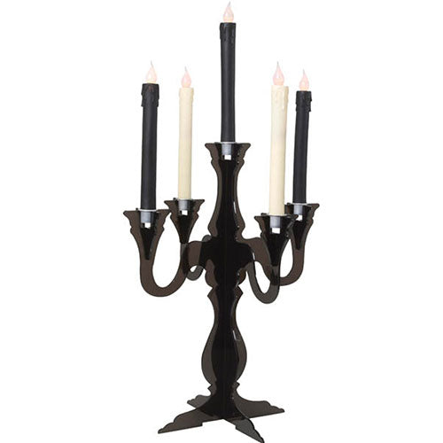 Baroque black candlestick