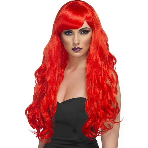 Long red desire wig
