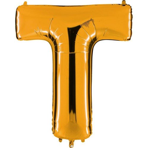 Metallic gold letter balloon, 102cm