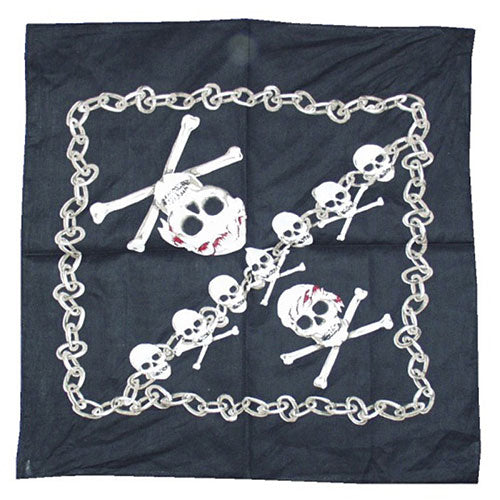 Pirate bandana black white