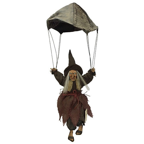 Sound and light parachute witch decoration