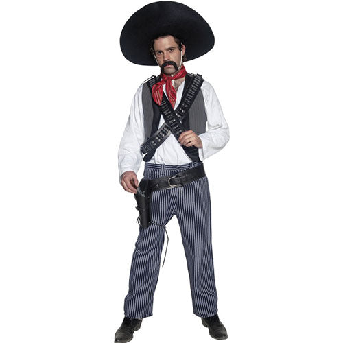 Authentic Western Mexican Bandit Men's Costume