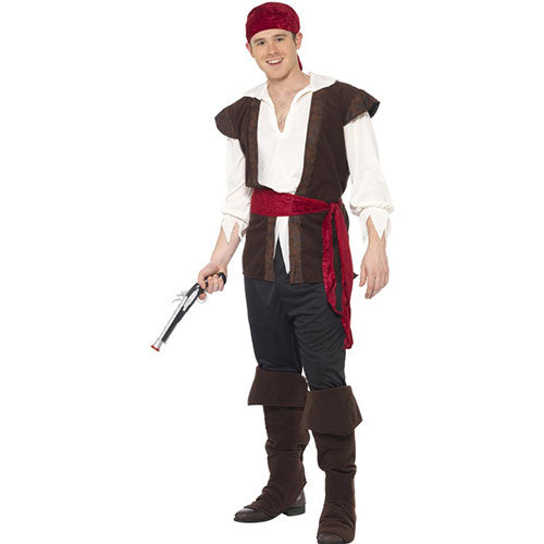 Déguisement homme pirate souriant