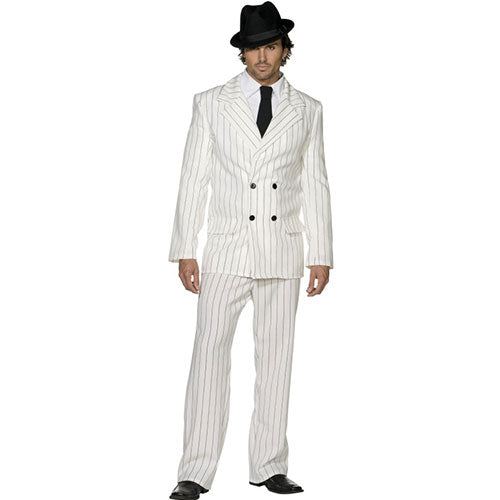 White gangster men's costume