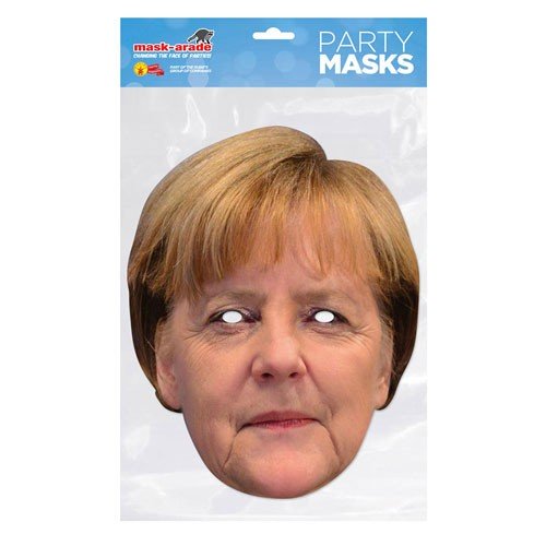 Cardboard mask Angela Merkel