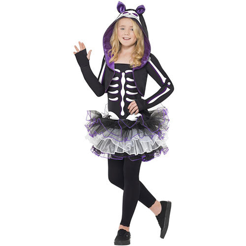 Skeleton cat child costume