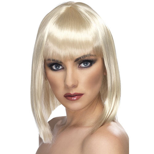 Perruque glam courte blonde