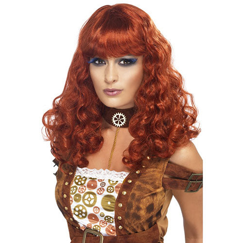 Auburn steam punk wig