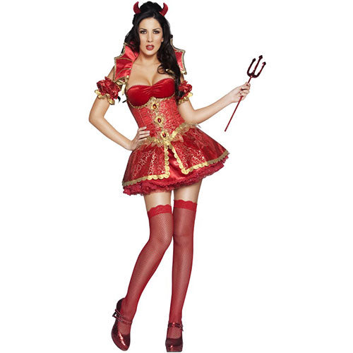 Red devil princess women's costume