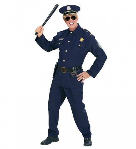 Déguisement homme policier bleu