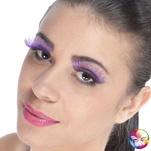 Faux-cils jumbo violet lame bleu