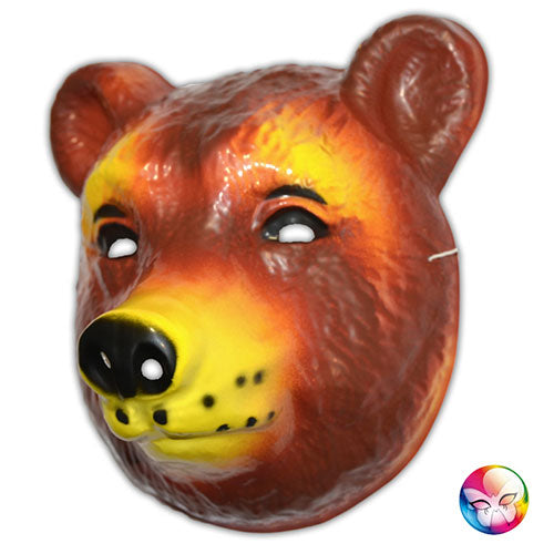 Rigid plastic bear mask