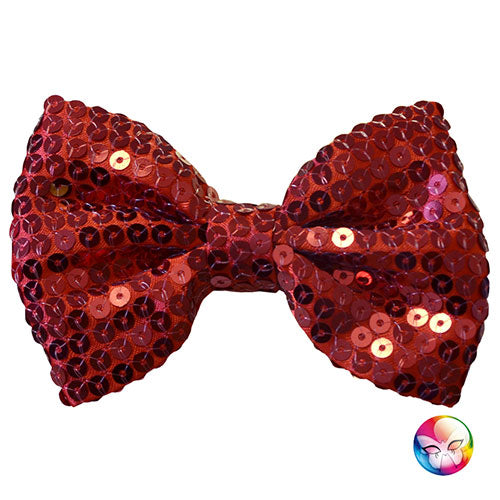 Noeud papillon sequins rouge