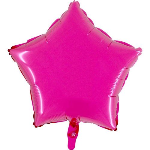 Pink star helium balloon 45cm