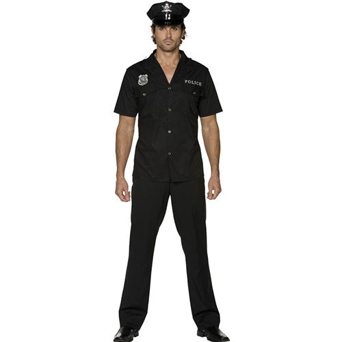Black police man costume