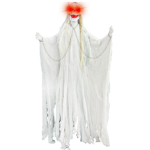 Luminous white skeleton 160 cm