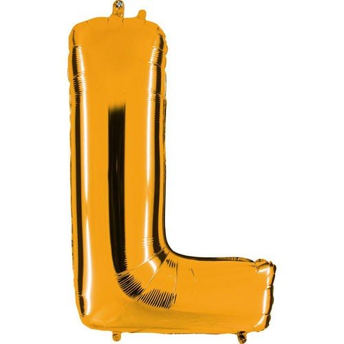 Letter L gold metallic balloon, 102cm