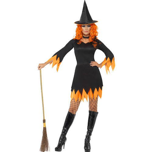 Woman's orange witch costume