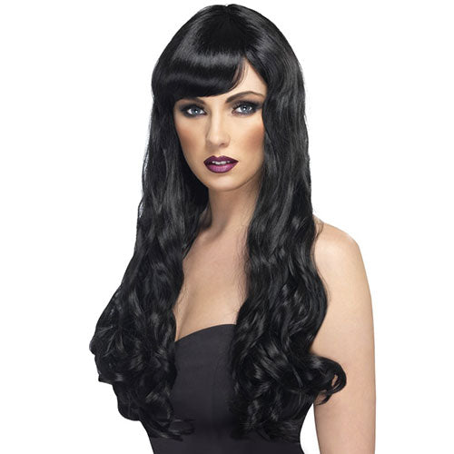 Long black desire wig