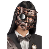 Masque steampunk cuivré