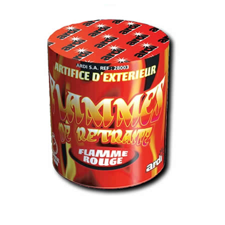 Flamme de retraite rouge