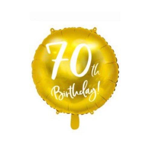 Ballon birthday 70 ans. Alu - Hélium