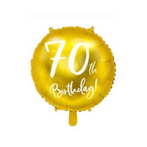 70th birthday balloon. Aluminum - Helium