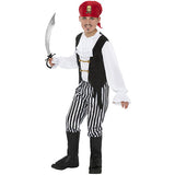 Black white pirate child costume