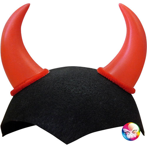 black devil headdress red horns