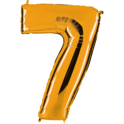 Gold metallic ball n°7, 102 cm