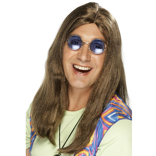 Perruque groovy hippie blond
